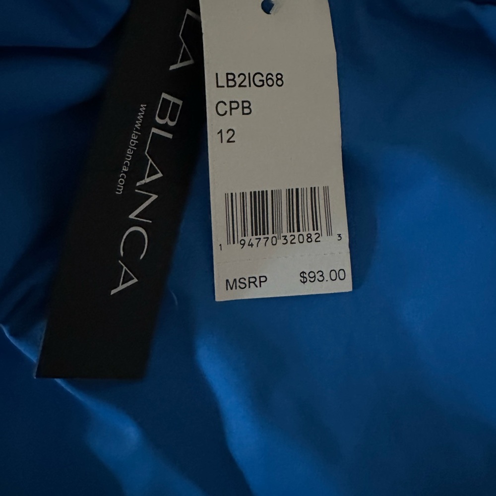 La Blanca Tankini Swim Top size 12. NWT, adjustable straps and front rushing - Picture 7 of 7